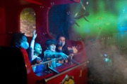 People thrilled on Alton Towers Rita ride