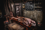 Body lying in Dr Knox's Anatomy Theatre in the Edinburgh Dungeon