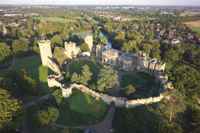 Warwick Castle aerial view